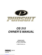 Pursuit OS 315 Owner's Manual