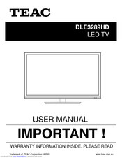 Teac DLE3289HD User Manual