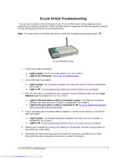 D-Link AirPlusXtremeG DI-624 Troubleshooting