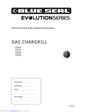 Blue Seal Evolution G596 Installation And Operation Manual