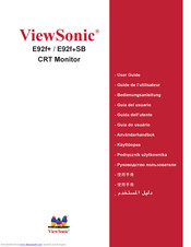 ViewSonic E92f+; E92f+SB Guía Del Usuario