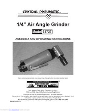 Central Pneumatic 93727 Assembly And Operating Instructions Manual