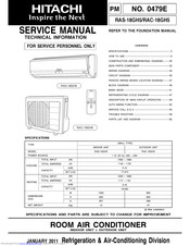 Hitachi RAC-18GH5 Service Manual