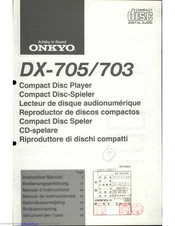 Onkyo DX-703 Instruction Manual