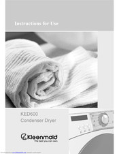 Kleenmaid KED600 Instructions For Use Manual