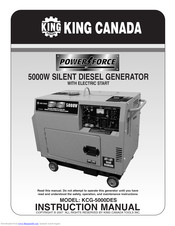 King Canada Power Force KCG-5000DES Instruction Manual