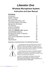 Williams Sound Liberator One Instruction And User's Manual