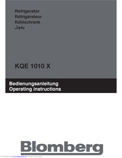 Blomberg KQE 1010 X Operating Instructions Manual