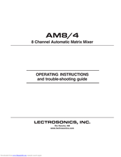 Lectrosonics AM4 Operating Instructions And Owner's Manual