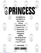 Princess 242195 Instructions For Use Manual