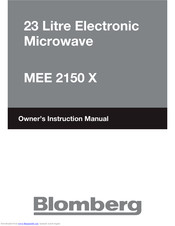 Blomberg MEE 2150 X Owner's Instruction Manual