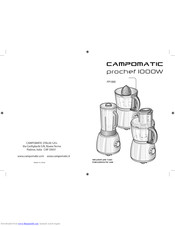 Campomatic prochef 1000W FP1000 Instructions For Use Manual