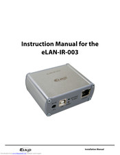 Elko eLAN-IR-003 Installation Manual