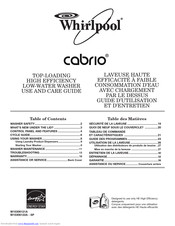 Whirlpool Cabrio,- WED7300X Use And Care Manual