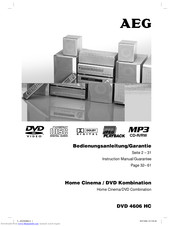 AEG DVD 4606 HC Instruction Manual & Guarantee