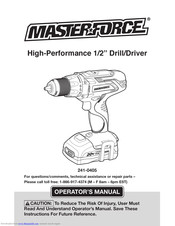 Master-Force 241-0405 Operator's Manual
