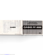 Casio PF-8000 Operation Manual
