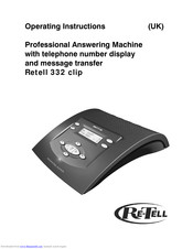 Retell 332 clip Operating Instructions Manual