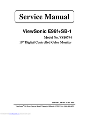 ViewSonic E96f+SB-1 Service Manual