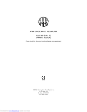 Atma-Sphere MP-3 Mk. 3.2 Owner's Manual