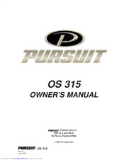 Pursuit OS 315 Owner's Manual