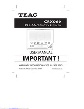 Teac CRX060 User Manual