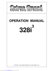 Crime Guard 328i3 Operation Manual