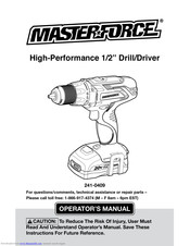 MasterForce 241-0409 Operator's Manual