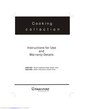 Kleenmaid SOE100X Instructions For Use And Warranty Details