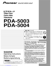 Pioneer PDA-5003 Operating Instructions Manual
