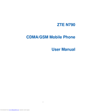 Zte N790 User Manual