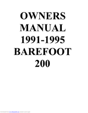 MasterCraft Barefoot 200 Owner's Manual