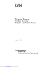 IBM ThinkPad X40 MT 2369 Maintenance Manual