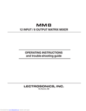 Lectrosonics MM8 Operating Instructions Manual