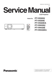 Panasonic PT-VX500E Service Manual