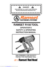 RAMSET R150 Operator's Safety & Operating Instruction Manual