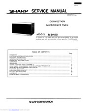 SHARP R-9H10 Service Manual