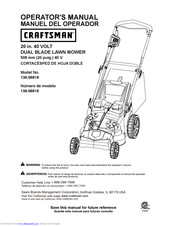 Craftsman 138.98818 Operator's Manual
