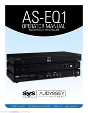 SVS AS-EQ1 Operator's Manual