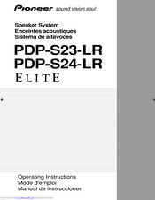 Pioneer Elite PDP-S23-LR Operating Instructions Manual