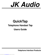 JK Audio QuickTap User Manual