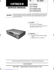 Hitachi DV-P505U Service Manual
