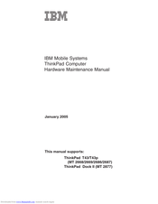 Ibm ThinkPad T43 Hardware Maintenance Manual