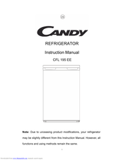 Candy CFL 195 EE Instruction Manual