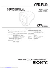 Sony CPD-E43 Service Manual