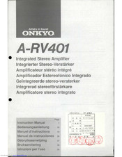 Onkyo A-RV401 Instruction Manual
