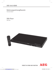 AEG DVD 4543 HDMI Instruction Manual