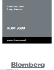 Blomberg KGM 9550P Instruction Manual