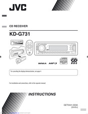 JVC KD-G731 Instructions Manual