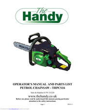 The Handy THPCS16 Operator's Manual And Parts List